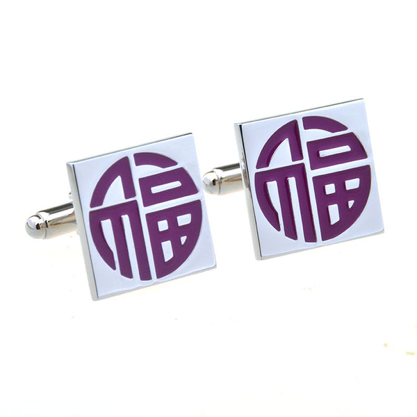 Enamel Dropping Glue Cufflinks