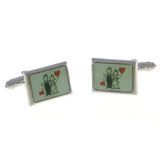 Festivals Wedding Reception Enamel Dropping Glue Cufflinks
