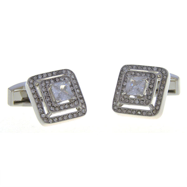 Crystal Zircon Cufflinks