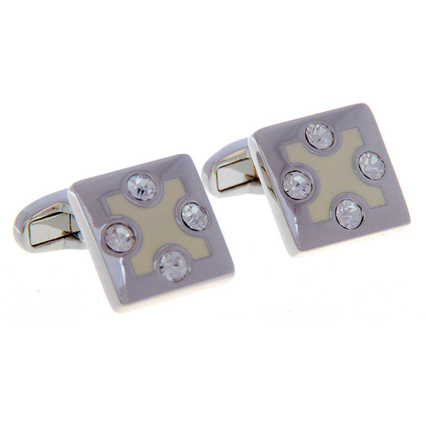 Crystal Zircon Cufflinks