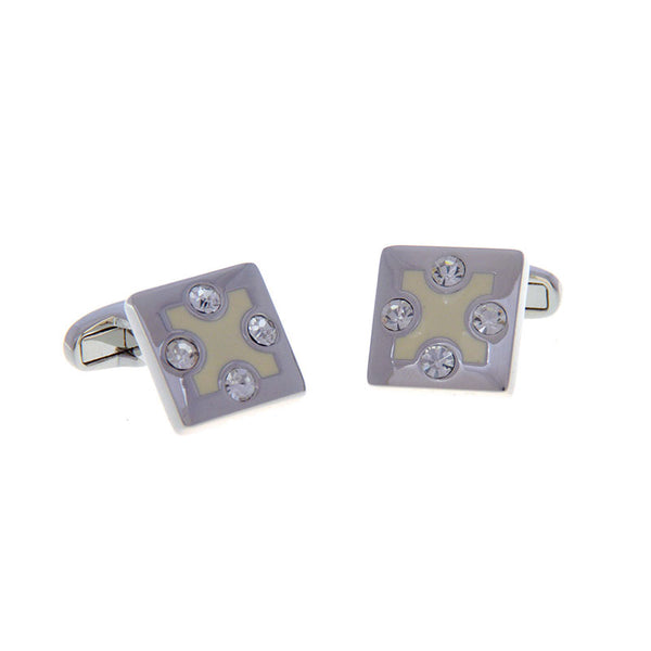 Crystal Zircon Cufflinks
