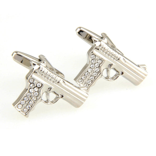 Military Tools Crystal Zircon Cufflinks