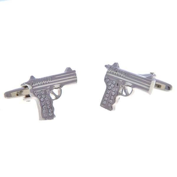 Military Tools Crystal Zircon Cufflinks