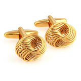Laser Laser Chinese Knot Plain Colour Metal Cufflinks