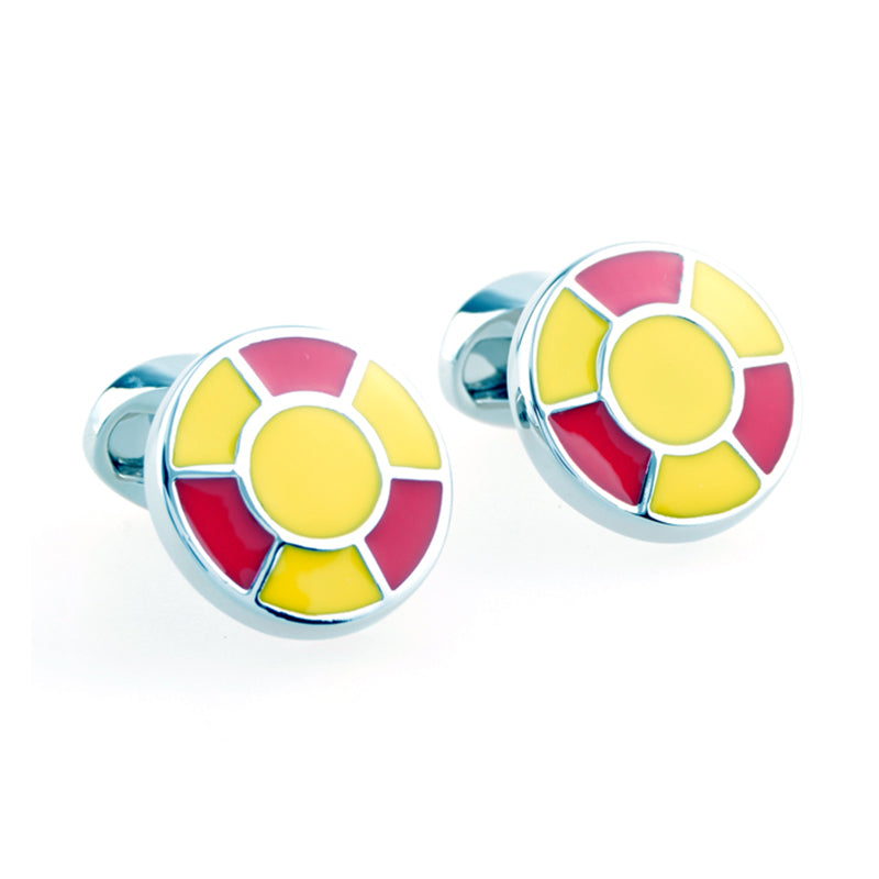 Enamel Dropping Glue Cufflinks