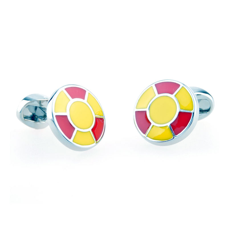 Enamel Dropping Glue Cufflinks