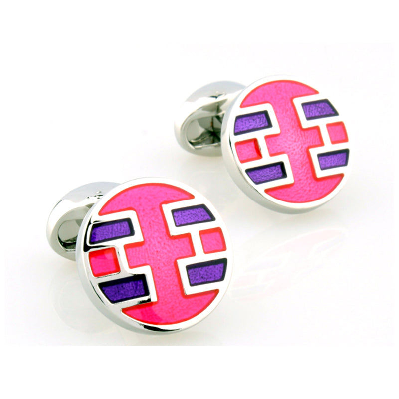 Enamel Dropping Glue Cufflinks