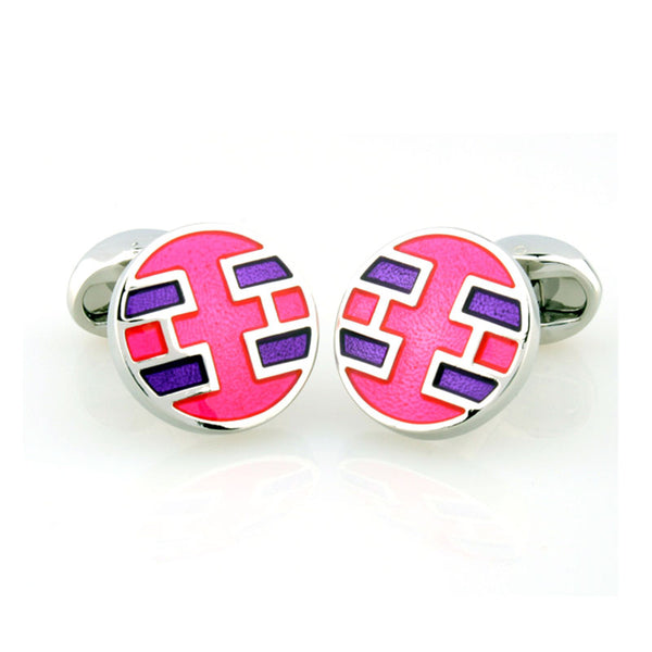 Enamel Dropping Glue Cufflinks