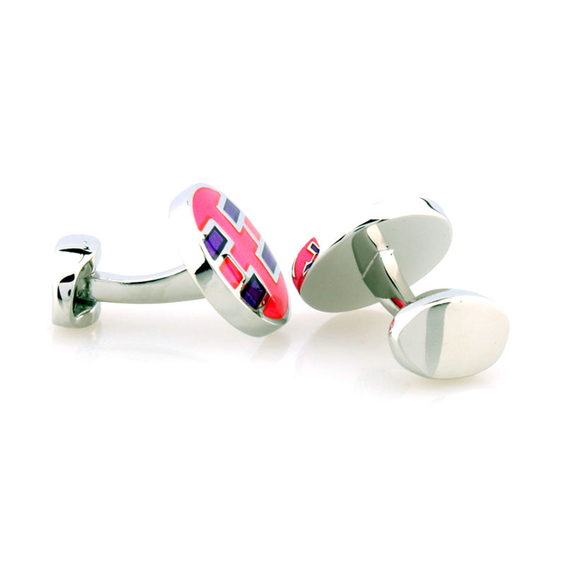 Enamel Dropping Glue Cufflinks