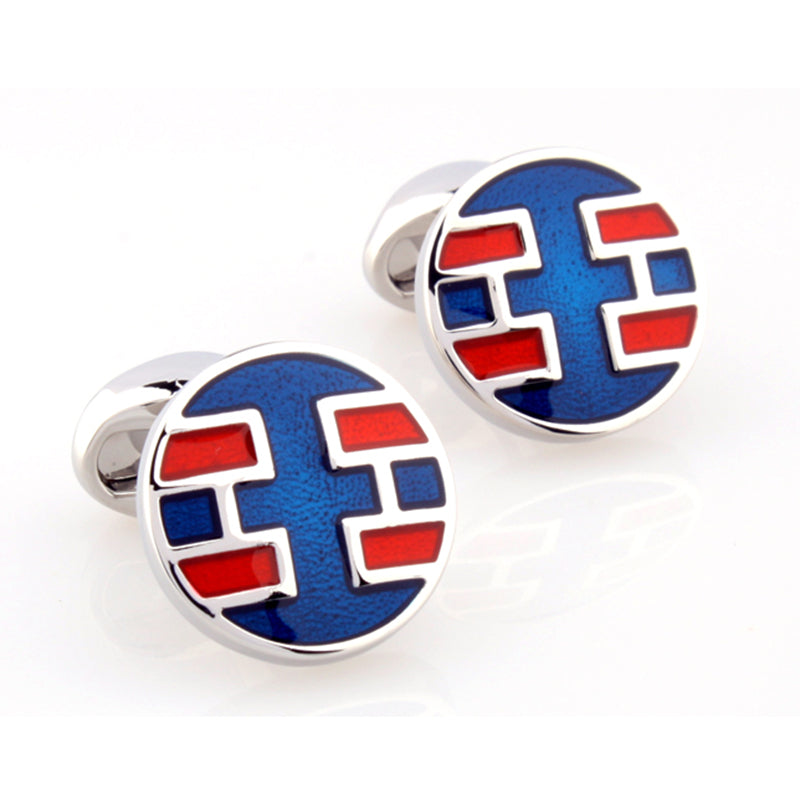 Enamel Dropping Glue Cufflinks