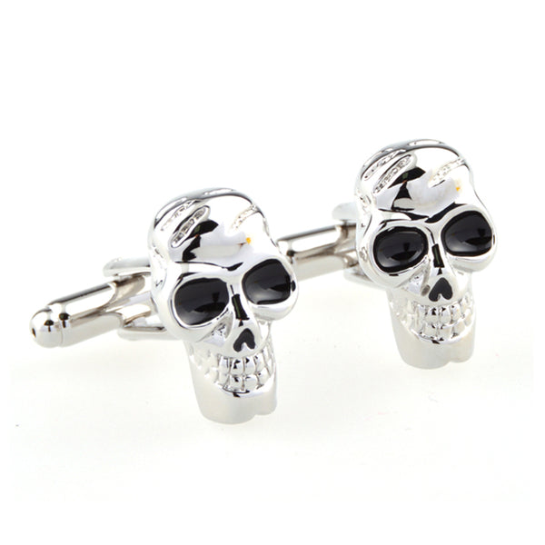 Interesting Skull Enamel Dropping Glue Cufflinks