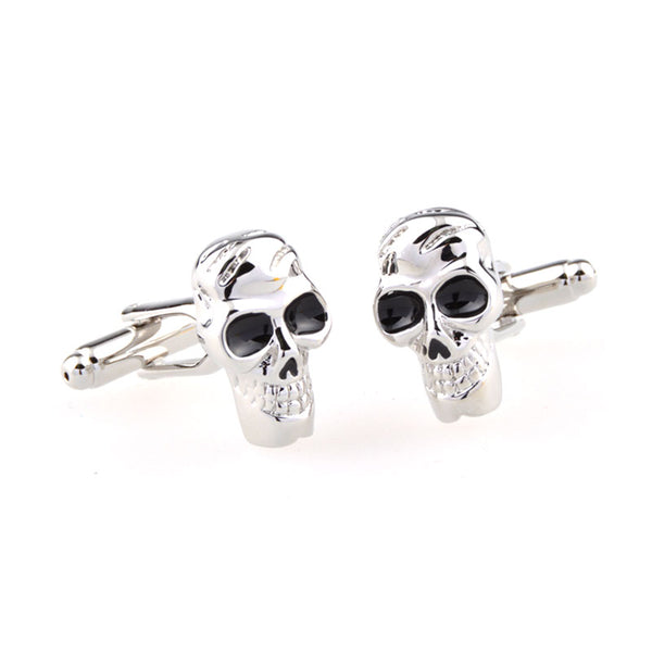 Interesting Skull Enamel Dropping Glue Cufflinks