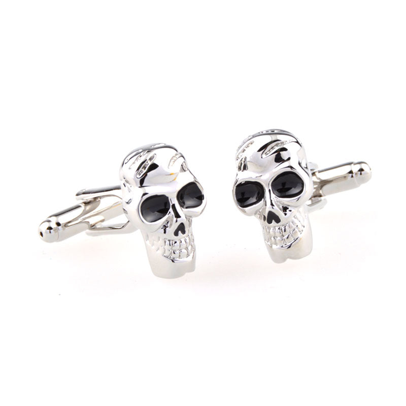 Interesting Skull Enamel Dropping Glue Cufflinks