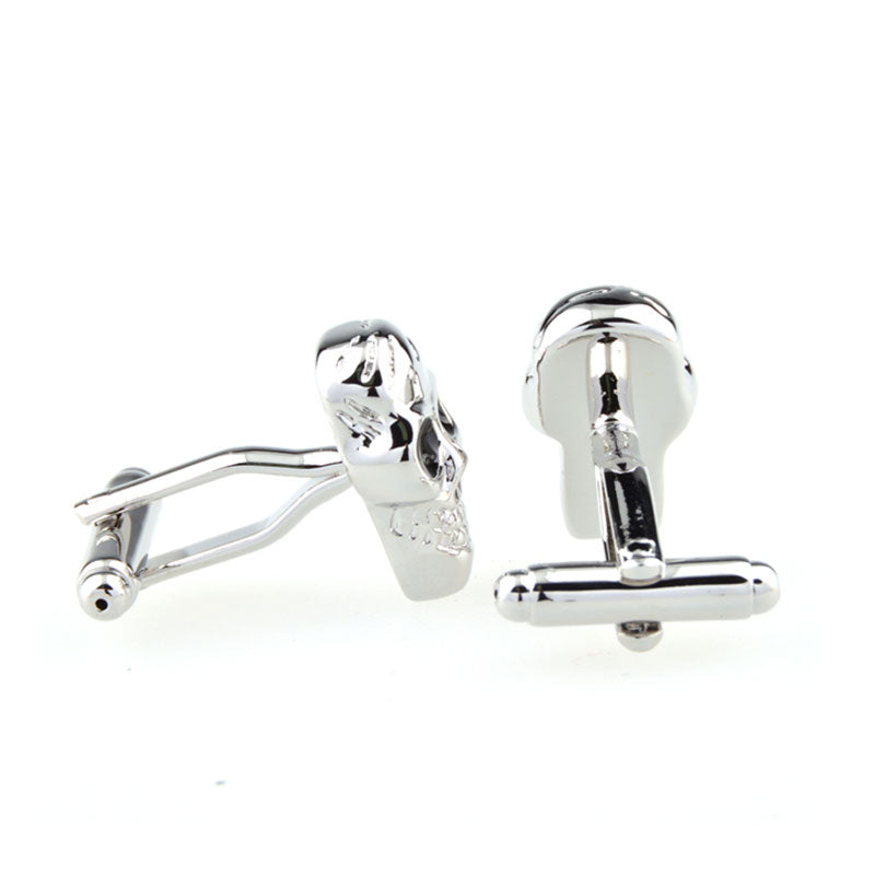 Interesting Skull Enamel Dropping Glue Cufflinks