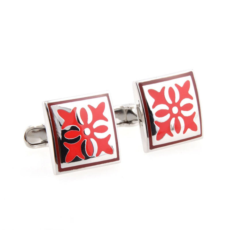 Enamel Dropping Glue Cufflinks