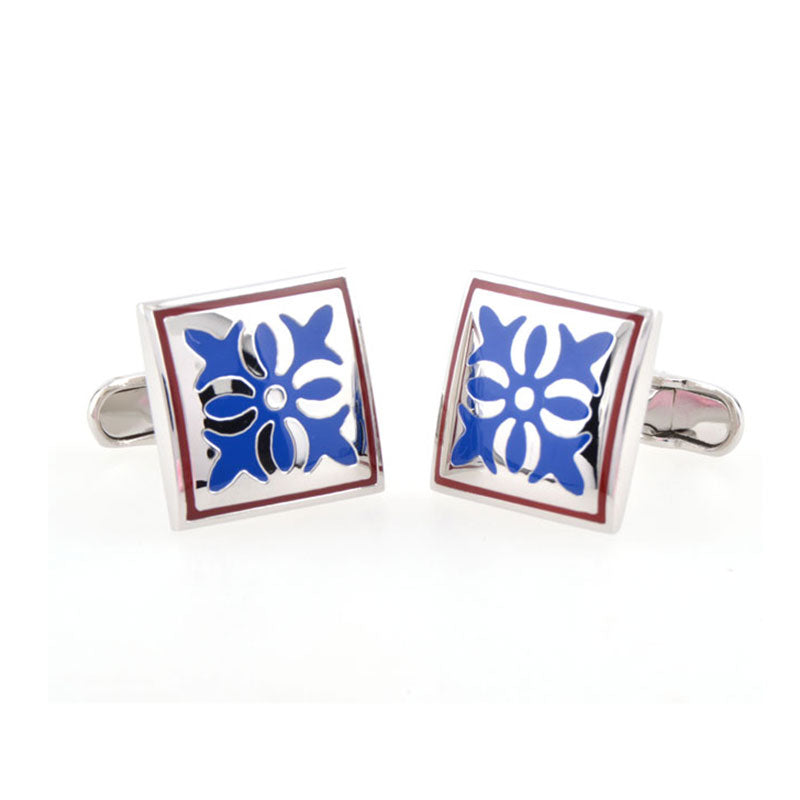 Enamel Dropping Glue Cufflinks
