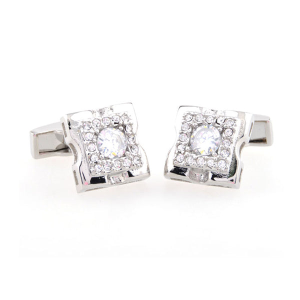 Crystal Zircon Cufflinks