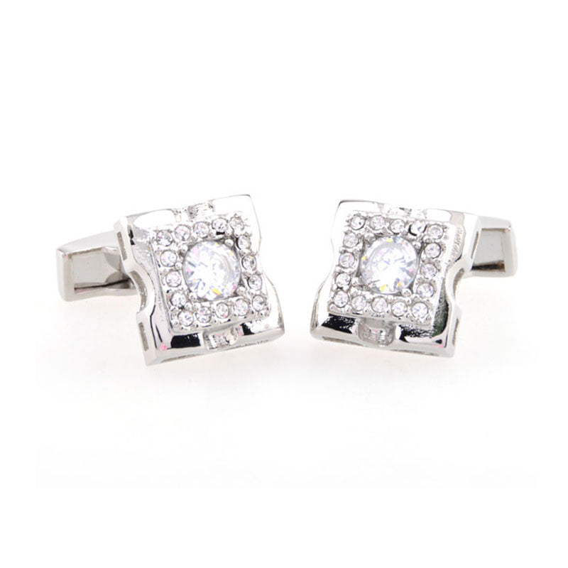 Crystal Zircon Cufflinks