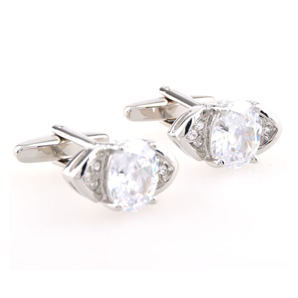 Crystal Zircon Cufflinks