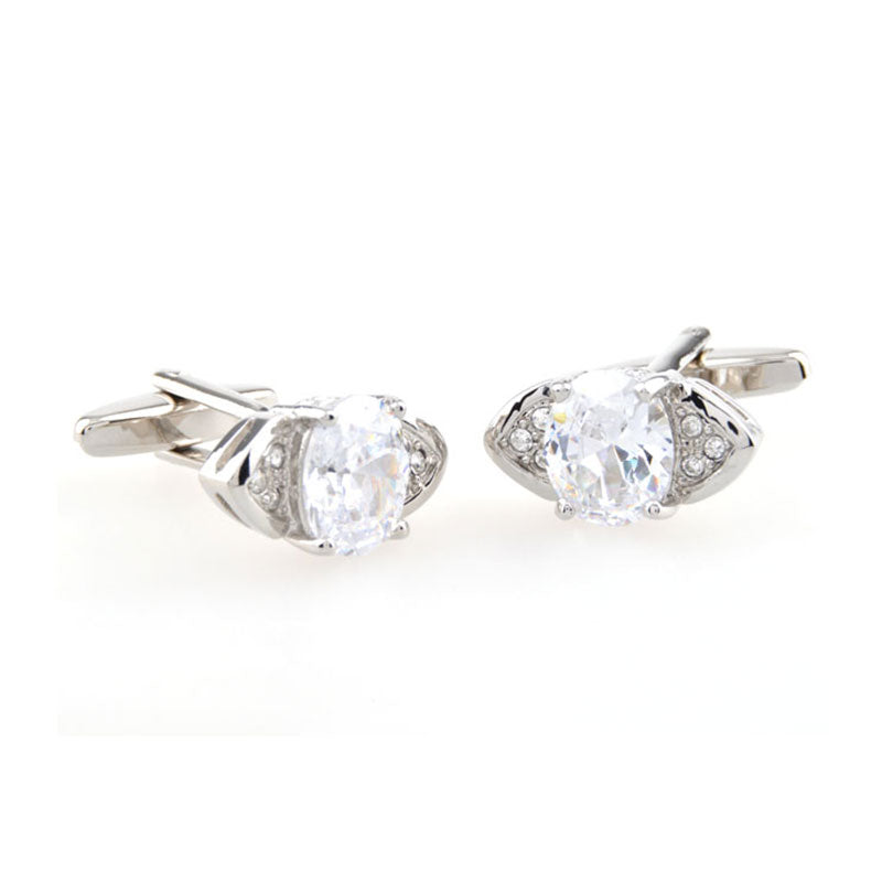Crystal Zircon Cufflinks