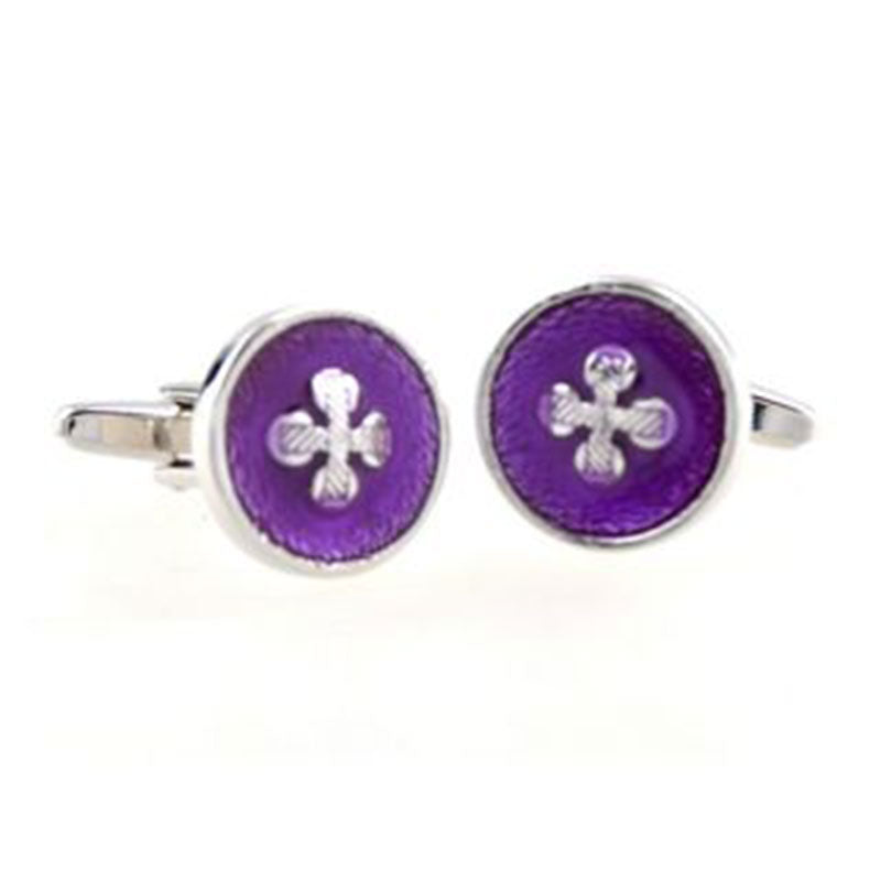 Enamel Dropping Glue Cufflinks
