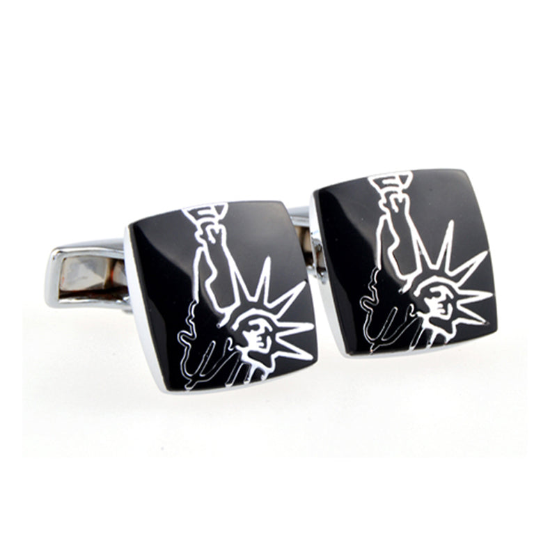 Enamel Dropping Glue Cufflinks