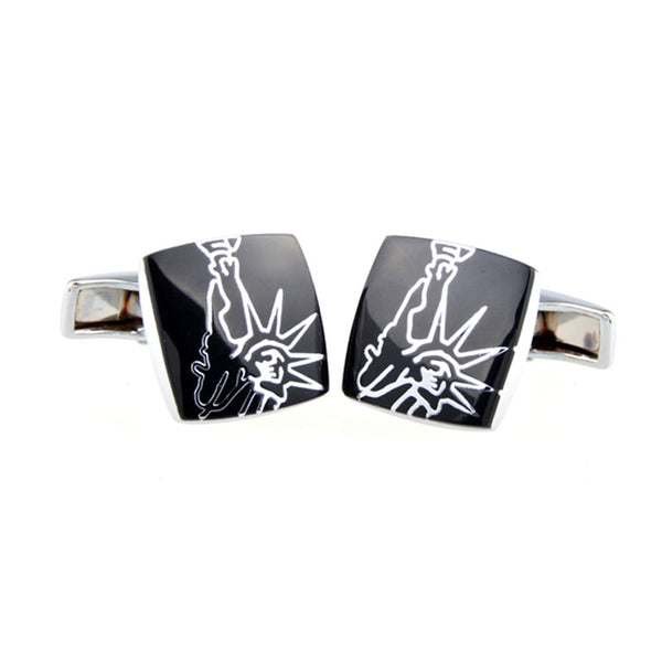 Enamel Dropping Glue Cufflinks