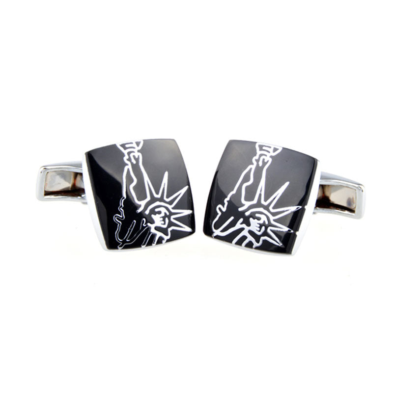 Enamel Dropping Glue Cufflinks