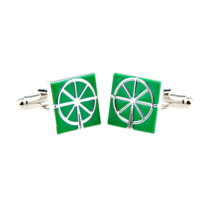 Enamel Dropping Glue Cufflinks