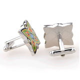 Enamel Dropping Glue Cufflinks