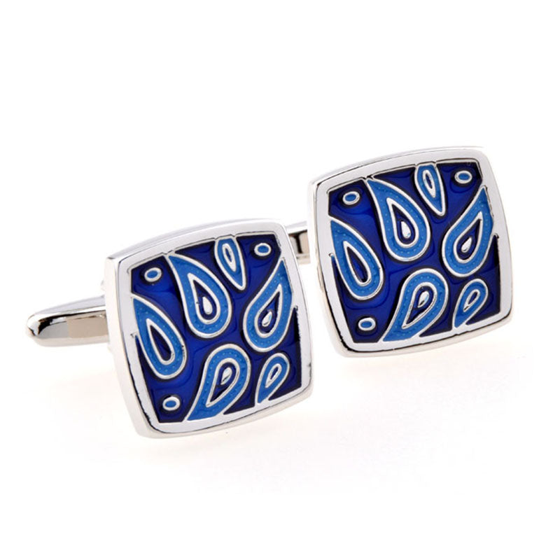 Enamel Dropping Glue Cufflinks