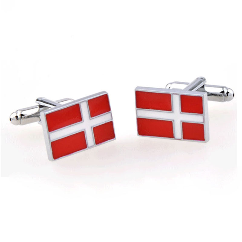 Enamel Dropping Glue Cufflinks