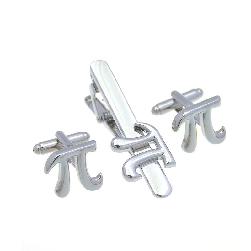 Military Tools Plain Colour Metal Cufflinks And Collar Set