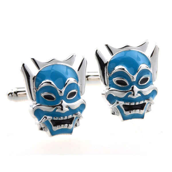 Interesting Skull Enamel Dropping Glue Cufflinks
