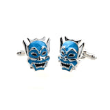 Interesting Skull Enamel Dropping Glue Cufflinks