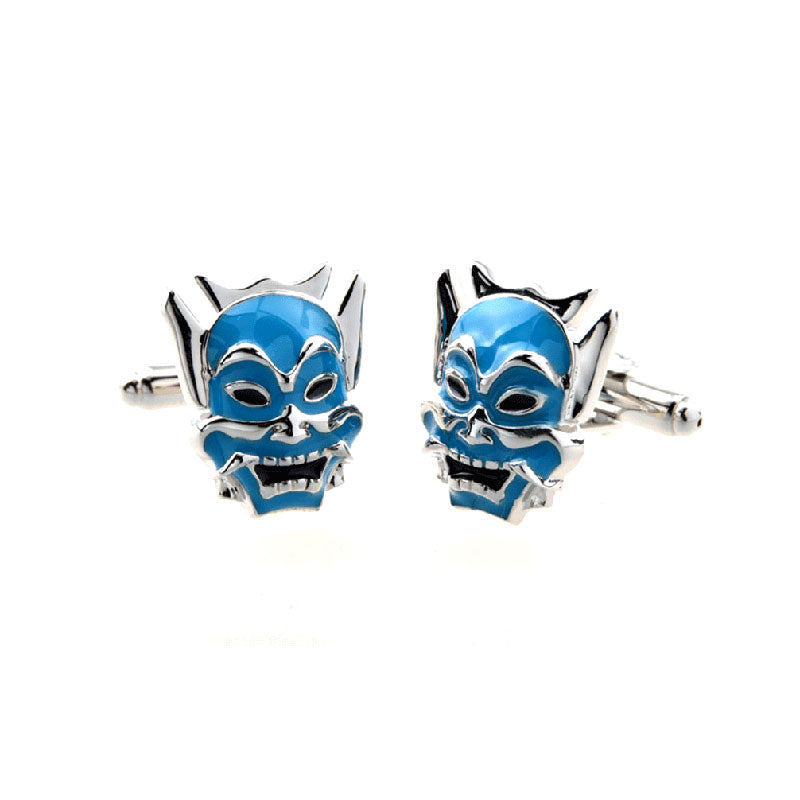Interesting Skull Enamel Dropping Glue Cufflinks