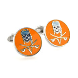 Interesting Skull Enamel Dropping Glue Cufflinks