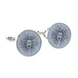 Interesting Skull Enamel Dropping Glue Cufflinks