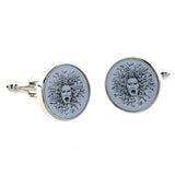 Interesting Skull Enamel Dropping Glue Cufflinks