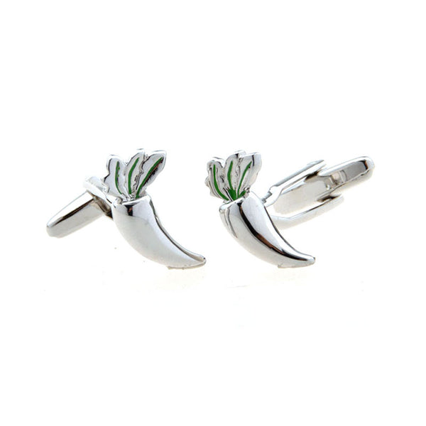 Vegetable Fruit Plain Colour Metal Cufflinks