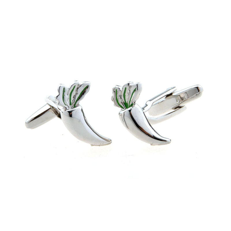 Vegetable Fruit Plain Colour Metal Cufflinks