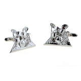 National Flag Music Plain Colour Metal Cufflinks