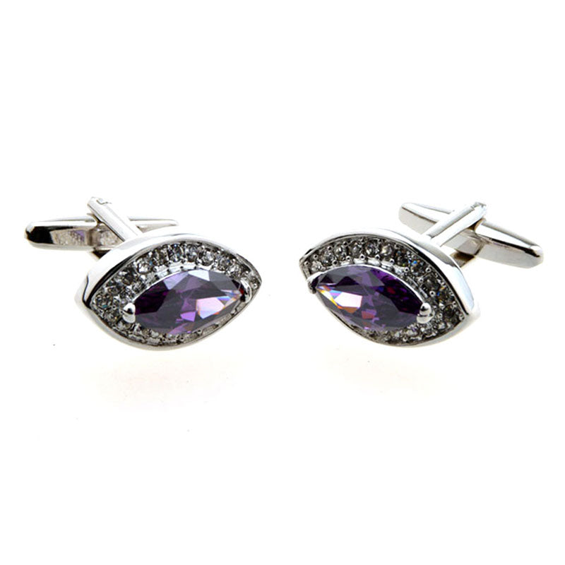 Crystal Zircon Cufflinks