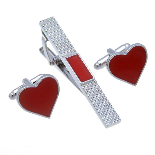 Festivals Wedding Reception Enamel Dropping Glue Cufflinks And Collar Set