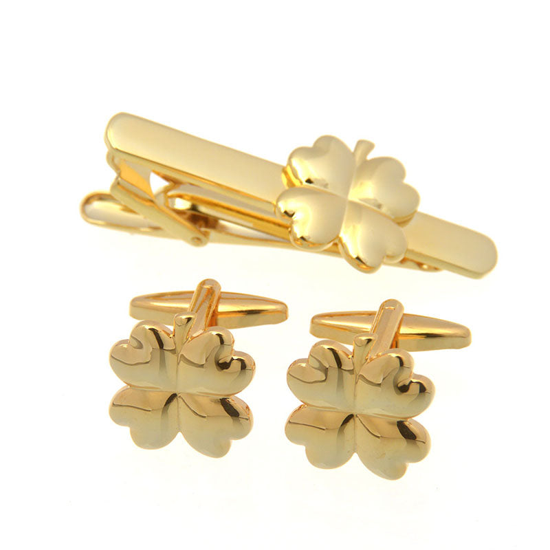 Animals Plants Enamel Dropping Glue Cufflinks And Collar Set