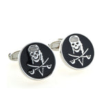 Interesting Skull Enamel Dropping Glue Cufflinks