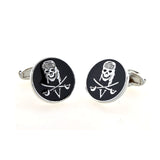 Interesting Skull Enamel Dropping Glue Cufflinks