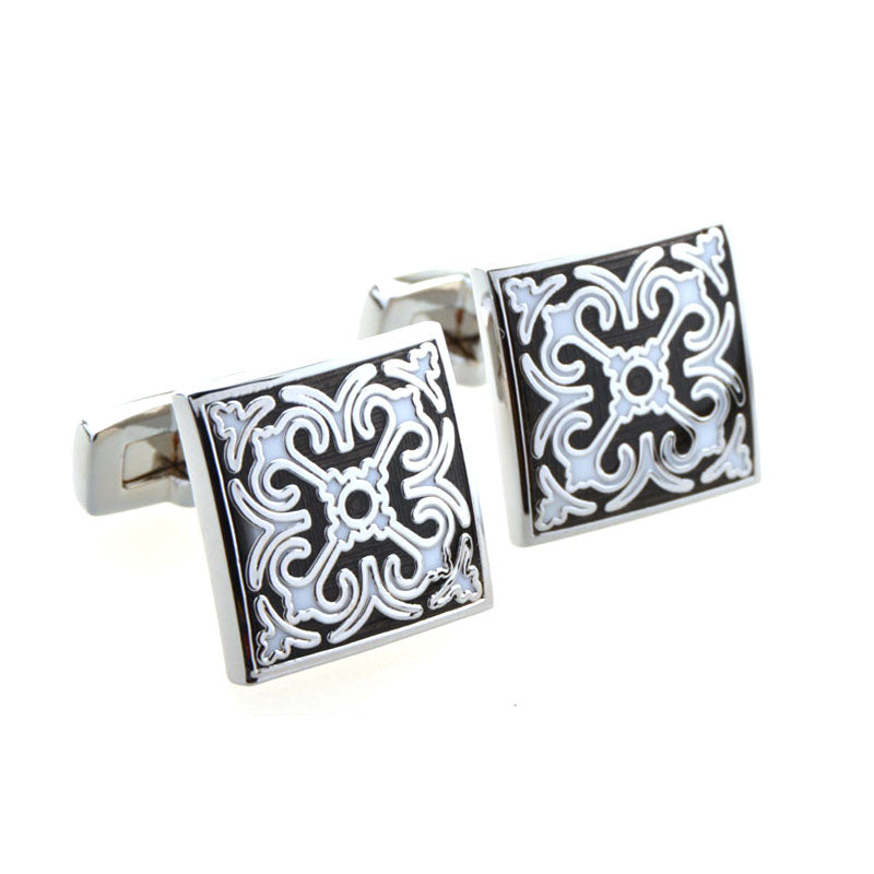 Enamel Dropping Glue Cufflinks