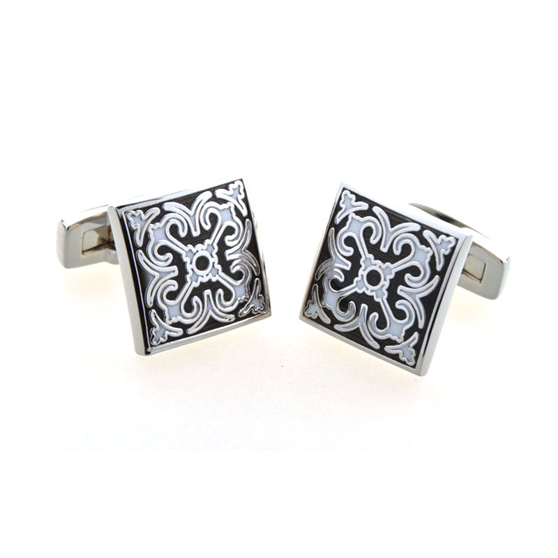 Enamel Dropping Glue Cufflinks