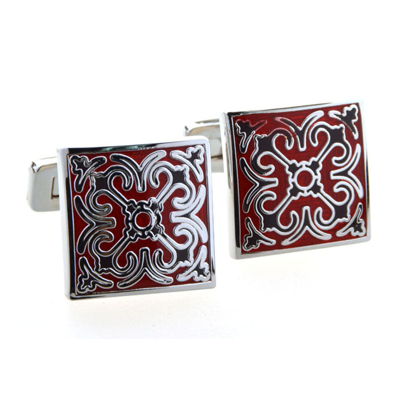 Enamel Dropping Glue Cufflinks